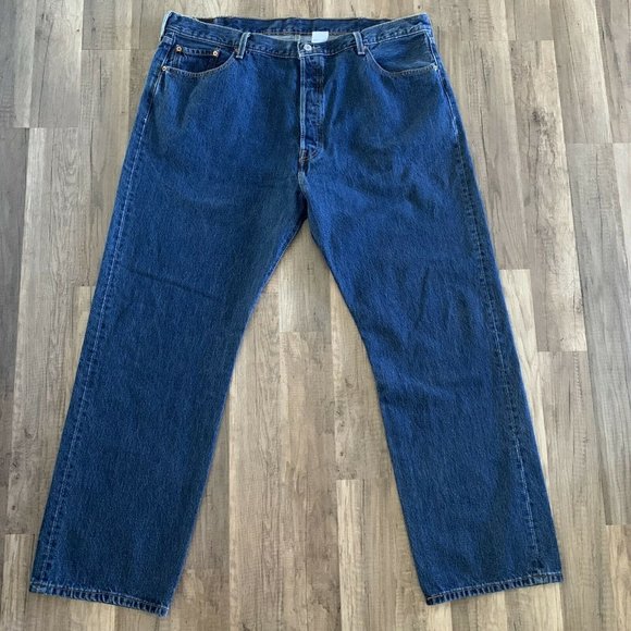 Levis 501 XX ORIGINAL FIT MEN'S JEANS (BIG & TALL) Straight Leg W44 L32 Blue - Picture 5 of 11
